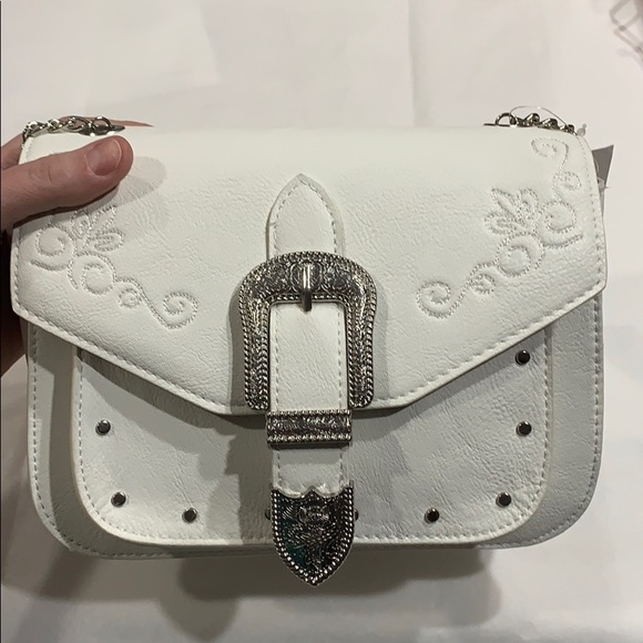 Icing Handbags - White “Western” Convertible Crossbody/Shoulder Bag